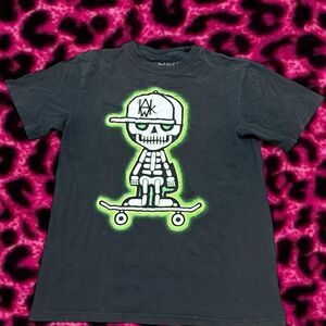 Unique-vintage Men's Black and Grey T-shirt